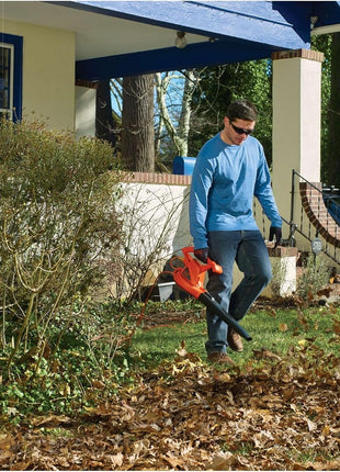 BLACK+DECKER Electric Leaf Blower, Handheld Blowers for Lawn Care, Lightweight, 180 MPH 180 CFM, 7-Amp, Corded (LB700)