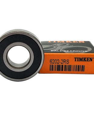 2PACK TIMKEN 6202-2RS Double Rubber Seal Bearings 15x35x11mm, Pre-Lubricated and Stable Performance and Cost Effective, Deep Groove Ball Bearings.
