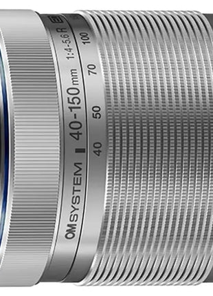 OM SYSTEM Olympus M.Zuiko Digital 40-150mm F4.0-5.6 R Silver for Micro Four Thirds System Camera, 3.75x Zoom Lens, Portable Design