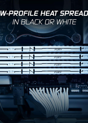 Kingston FURY Beast White 64GB (2x32GB) 6000MT/s CL36 DDR5 EXPO DIMM Overclocking AMD EXPO Kit of 2 KF560C36BWEK2-64