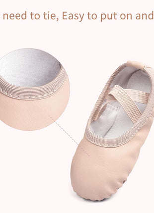 Stelle Girls Ballet Shoes Boys Toddler Soft Leather Dance Slippers for Toddler/Little Kid/Big Kid(Ballet Pink,9MT)
