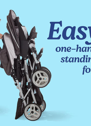 Graco® DuoGlider Double Stroller | Lightweight Double Stroller with Tandem Seating Glacier