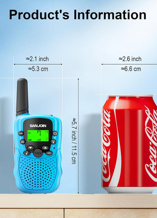 Walkie Talkies for Kids Games Outdoor Toys for 3-12 Year Old Boys Girls, 3 Miles Long Range Walkie Talkie to Camping Hiking, 4 Year Old Girl Birthday Gifts for 3 4 5 6 7 8 9 Year Old Boy Girl Gift
