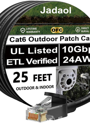 Jadaol Cat 6 Ethernet Cable 50 ft, Outdoor & Indoor 10Gbps Support Cat8 Cat7 Network, Flat RJ45 Internet LAN Computer Patch Cable for Router, Modem, Switch, Gaming Consoles, Streaming Devices, White