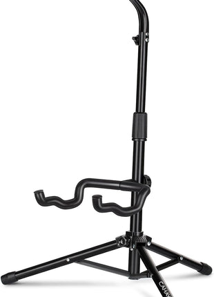CAHAYA Guitar Stand Floor - Folding Universal Guitar Holder for Acoustic Electric Guitars Bass Guitar Adjust Height from 30.7 to 37 In Folding Tripod Guitar Stands with Neck Holder