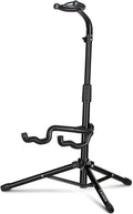 CAHAYA Guitar Stand Floor - Folding Universal Guitar Holder for Acoustic Electric Guitars Bass Guitar Adjust Height from 30.7 to 37 In Folding Tripod Guitar Stands with Neck Holder