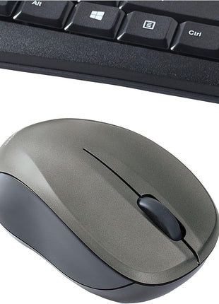 Verbatim 99779 Wireless Mouse and Keyboard with Silent Technology and 2.4GHz Nano Receiver, Graphite