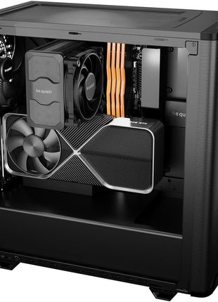 be quiet! Pure Base 501 Black PC case | 2 Preinstalled Quiet Fans | Mid Case | USB 3.2 Gen | Airflow | BGW74