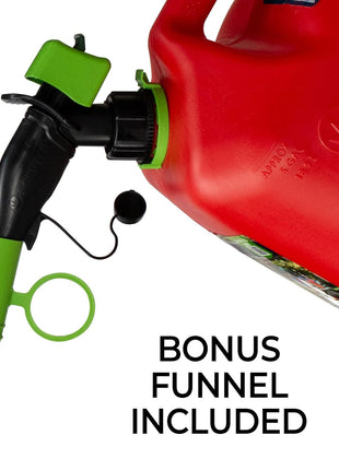 Scepter FSCG552 Fuel Container with Spill Proof Spout with Bonus Spout Extender, Rear Handle Red Gas Can, 5 Gallon