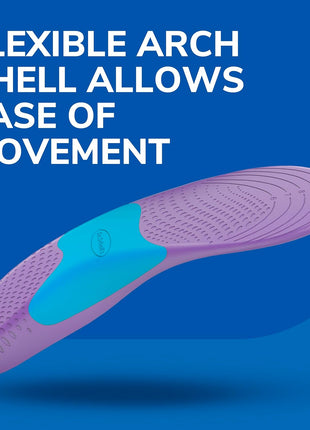 Dr. Scholl's Walk Longer Insoles for Women - Comfortable Plush Foam Cushioning Inserts for Walking, Hiking, and Standing on Feet All-Day with Arch Support - Walk 50% Longer Without Muscle Fatigue