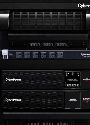 CyberPower CPS1220RM Basic PDU, 100-125V/20A, 12 Outlets, 15ft Power Cord, 1U Rackmount