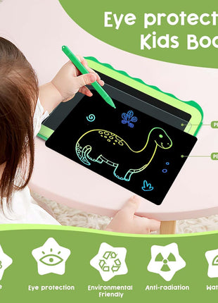 Teriph LCD Writing Tablet for Kids, Colorful Toddlers Toys Drawing Board, Educational Kid Toys, Doodle Pad Dinosaur Toy for 3 4 5 6 7 8 Year Old Boys Girls Birthday Party Xmas,8.5inch & Green