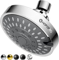 HOPOPRO 5 Mode High Pressure Shower Head   The Washington Post, NBC News, Today TV Show Recommended   High Flow Fixed Showerheads (4 Inch Chrome)