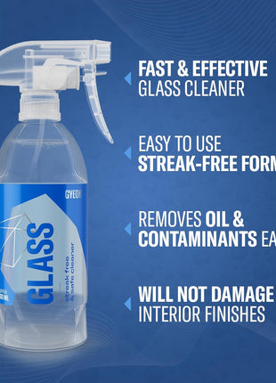 Gyeon Glass Streak Free Automotive Glass Cleaner Professional Grade Ammonia Free Tint Safe Removes Fingerprints Oil Film Interior Safe Enhances Clarity For Windows Windshield Mirror Screens