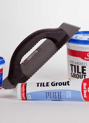 Red Devil 0425 Pre-Mixed Tile Grout - Professional Quality, Excellent Adhesion, Ideal for Wall & Floor Use - 5.5 oz, White, Made in USA