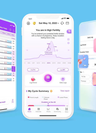 Easy@Home Ovulation & Pregnancy Test Kit, 25 LH + 10 hCG Tests, 35 Cups | Ovulation and Pregnancy Test Strips with 35 Large Urine Cups, Compatible with the Premom APP for Convenient Cycle Tracking