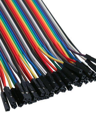 ELEGOO 120pcs Multicolored Dupont Wire M-F, M-M, F-F for Breadboard Jumper | 40pin M-F, 40pin Male to Male, 40pin Female to Female Breadboard Jumper Ribbon Cables Connectors