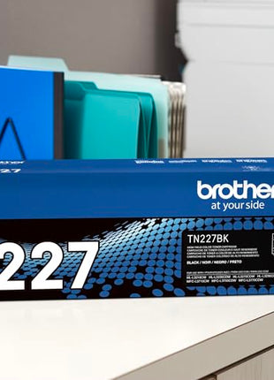 Brother Genuine TN227, TN227BK, High Yield Toner Cartridge, Replacement Black Toner, Page Yield Up to 3,000 Pages, TN227BK, Amazon Dash Available