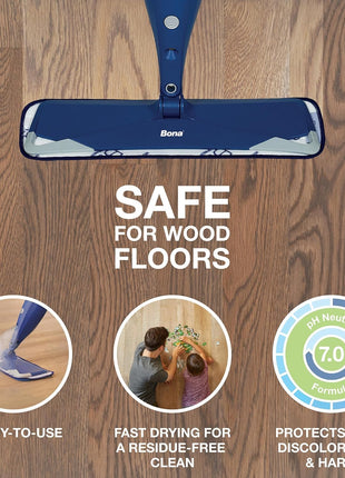 Bona Hardwood Floor Cleaner Refill   128 fl oz   Unscented   Refill for Bona Spray Mops and Spray Bottles   Residue Free Floor Cleaning Solution for Wood Floors