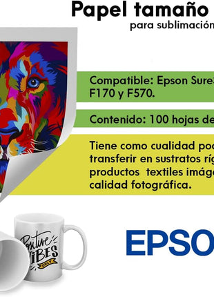 Epson Dye Sublimation 8.5" x 11" 100 Sheets Multi-Use Transfer Paper (S450361)