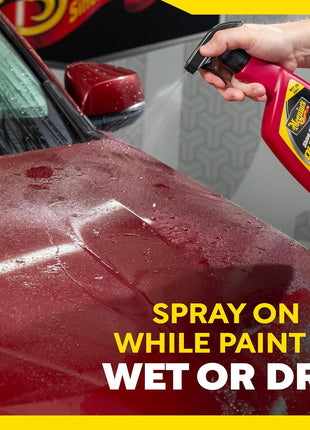 Meguiar's Quik Wax, Spray Wax for Car Detailing that Creates a Deep Shiny Look, Can Be Applied to Wet or Dried Paint and In Direct Sunlight, Moisture Rolls Off Waxed Paint, 24 Oz