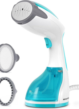 BEAUTURAL Steamer for Clothes, Portable Handheld Garment Fabric Wrinkles Remover, 30 Second Fast Heat up, Auto Off, Large Detachable Water Tank