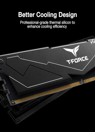 TEAMGROUP T-Force Vulcan DDR5 32GB (2x16GB) 6000MHz (PC5-48000) CL38 Intel XMP 3.0 & AMD Expo Compatible Desktop Memory Module Ram Red FLRD532G6000HC38ADC01