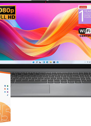 Lenovo IdeaPad 1 Student Laptop, Intel Dual Core Processor, 20GB RAM, 1TB SSD + 128GB eMMC, 15.6 inch FHD Display, 1 Year Office 365, Windows 11 Home, Wi-Fi 6, Webcam, Bluetooth, SD Card Reader, Grey