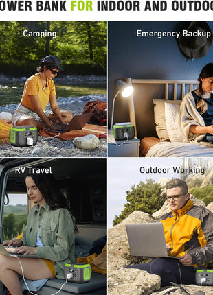 200W Portable Power Station, SinKeu 42000mAh Solar Generator With 110V AC Outlet, DC, USB C, USB QC3.0, 155Wh Backup Battery Pack Power Supply for Camping Essential Road Trip Home Outdoor Emergency