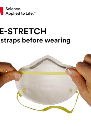 3M 8210 Particulate Respirator, N95, Pack of 20 Disposable Respirators, NIOSH APPROVED, Two-Strap Cup Style Design, Lightweight with Cushioning Nose Foam