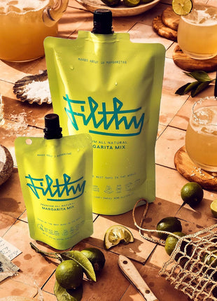 Filthy Margarita Mix, Premium Cocktail Mixer - 32 Oz Pouch | All-Natural Ingredients, Made with Fresh Florida Lime Juice & Organic Agave Nectar - Non-GMO, Gluten-Free & Vegan