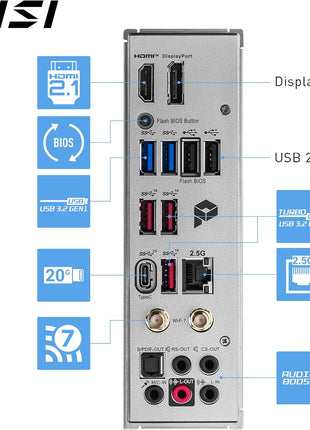 MSI PRO Z790-A MAX WiFi ProSeries Motherboard (Supports 12th/13th/14th Gen Intel Processors, LGA 1700, DDR5, PCIe 5.0, M.2, SATA 6G, 2.5Gbps LAN, USB 3.2 Gen2, Wi-Fi 7, Bluetooth 5.4, ATX)