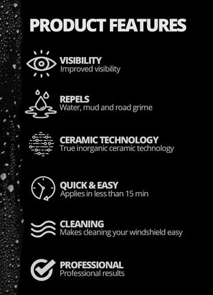 CERAKOTE® Ceramic Glass Coat Protectant - Hydrophobic Automotive Rain Repellant, Long-Lasting and Durable Ceramic Coating, Quick and Easy Application