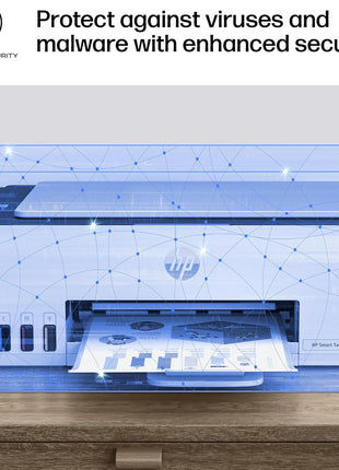 HP Smart Tank 5000 Wireless All-in-One Ink Tank Printer, Scanner, Copier with 2 Years of Ink Included, Best-for-Home, Cartridge-Free, Refillable and AI-Enabled. (5D1B6A)
