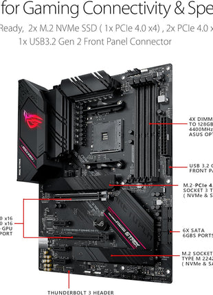 Asus ROG Strix B550-F Gaming WiFi II AMD AM4 (3rd Gen Ryzen) ATX Gaming Motherboard (PCIe 4.0,WiFi 6E, 2.5Gb LAN, BIOS Flashback, HDMI 2.1, Addressable Gen 2 RGB Header and Aura Sync)