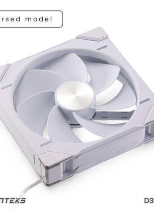 Phanteks (PH-F140D30R_DRGB_PWM_WT01) D30-140 DRGB PWM Fan, Reverse Airflow Model, Premium D-RGB Performance Fan, ARGB/DRGB Lighting, Daisy-Chain Fan Linking System (White)