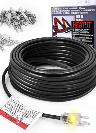 HEATIT HIRD 20 feet 5 Watts Per Foot Roof & Gutter Snow De-Icing Cable