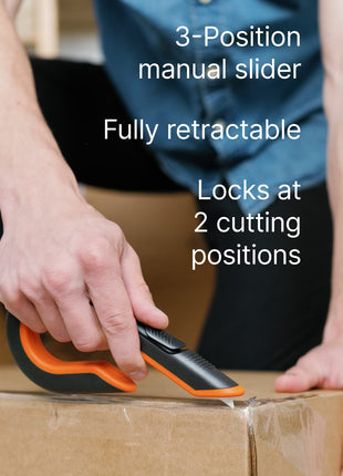 Slice - 10400 Box Cutter, 3 Position Manual Button with Ceramic Blade, Locking blade