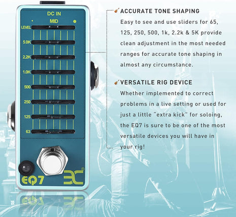 EX 7 Band EQ Equalizer Mini Guitar Pedal