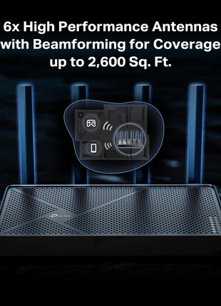 TP-Link Tri-Band BE9700 WiFi 7 Router (Archer BE600) – 10G Port, 2.5G Port, 3× 2.5G LAN, 320MHz Channel, Covers up to 2,600 sq. ft., 120 Devices, VPN, HomeShield Security