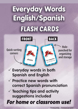 Everyday Words English/Spanish Flash Cards (EP62073)