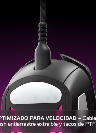 SteelSeries Aerox 5 - Holey RGB Gaming Mouse - Ultra-lightweight Water Resistant Design - 18K DPI TrueMove Air Optical Sensor | TrueMove Air sensor with 9 buttons and 66g weight for precision, speed and durability