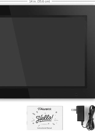 Aluratek 8 Inch LCD Digital Photo Frame with Auto Slideshow Using USB SD/SDHC (ADPF08SF) - Black