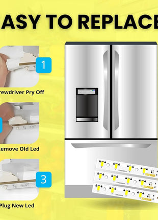 New Upgraded 3 Pack WR55X26671 PS11767930 AP6035586 Led Light Board Compatible for GE Refrigerator Replace 4468532 EAP11767930 LED3344588