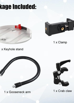 Baby Monitor Mount, Universal Baby Monitor Stand Flexible Gooseneck Arm Super Crab Clamp Camera Crib Mount for Infant Optics DXR 8 DXR-8 Pro, Nanit Pro Smart Flex Stand and Most Baby Monitors