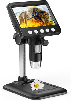 4.3" Digital Microscope for Adults, SKYEAR Coin Microscope 1000X Magnification with 8 Ajustable LED Fill Lights, USB Microscope for Windows/MacOS, Coin Collection Supplies-Black