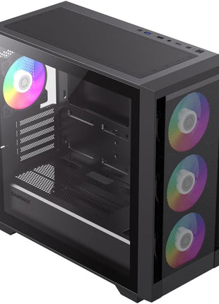 GameMax Defender Mesh Micro-ATX Gaming PC Case Pre-Installed 4X ARGB Fan