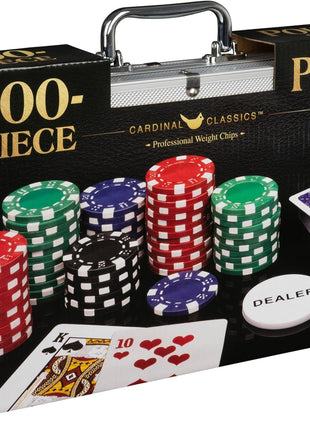 Spin Master Games, Cardinal Classics, 300-Piece Poker Set with Aluminum Carrying Case & Professional Weight Chips & Poker Dice, for Ages 8+