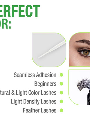 DUO Brush-On Clear Lash Glue –Waterproof Strip Lash Adhesive with Vitamins A, C & E, Long Lasting Eyelash Glue, 0.18 oz, 1 Pack