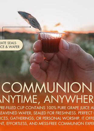 The Miracle Meal Pre-filled Communion Cups and Wafer Set - Box of 1000 - with 100% Trusted Concord Grape Juice & Wafer - Made in the USA - Premium Quality Guaranteed